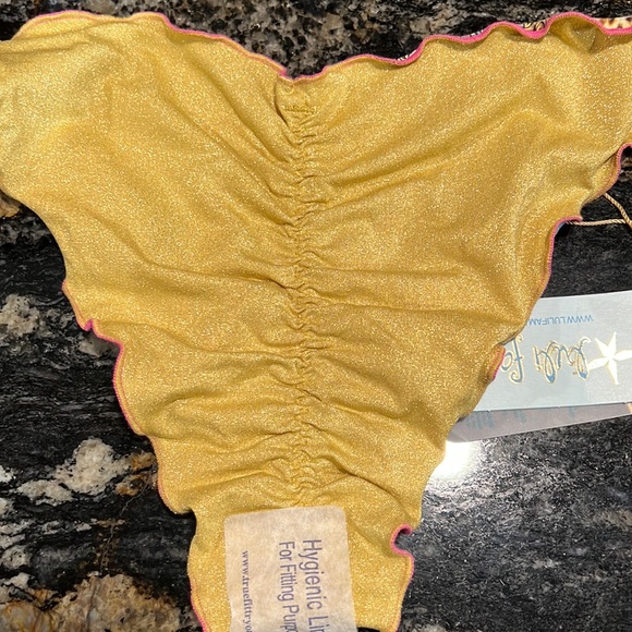 Luli Fama Shore Thing Seamless Wavy Ruched Back Side Tie Bottom - Picture 12 of 16